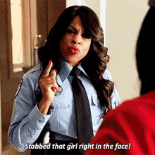 Stabbed That Girl Right In The Face GIF - Scream Queens Niecy Nash Denise GIFs