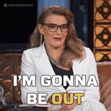 Im Gonna Be Out Michele Romanow GIF - Im Gonna Be Out Michele Romanow Dragons Den GIFs