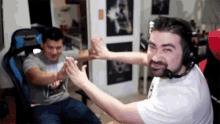 High Five Push Away GIF - High Five Push Away Get Away From Me GIFs