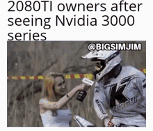 nvidia 3000series 2080ti motorcross mud in face