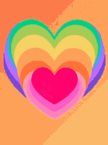 Rainbow Love GIF - Rainbow Love Heart GIFs