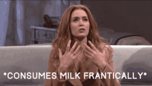Emily Blunt Milk GIF - Emily Blunt Milk Snl GIFs