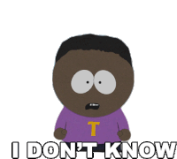 I Dont Know Token Black Sticker - I Dont Know Token Black South Park Stickers