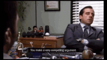 The Office Michael Scott GIF - The Office Michael Scott You Makea Very Compelling Argument GIFs