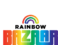 Rainbow Bazaar Rainbow Text Sticker - Rainbow Bazaar Rainbow Bazaar Stickers