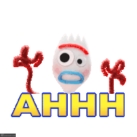 Forky Ahh Sticker - Forky Ahh Screaming Stickers