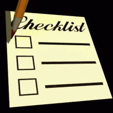 checklist task completed