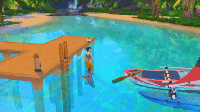 Sims4 Running Mermaid GIF - Sims4 Running Mermaid Water GIFs