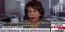 Maxine Waters GIF - Maxine Waters Dont Honor Him Dont Respect Him GIFs