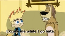 johnny test dukey excuse me while i go hate hate hating