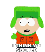 I Think We Should Get The Hell Out Of Here Kyle Broflovski Sticker - I Think We Should Get The Hell Out Of Here Kyle Broflovski South Park Stickers