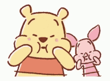 Pooh Piglet GIF - Pooh Piglet Fluffy Face GIFs