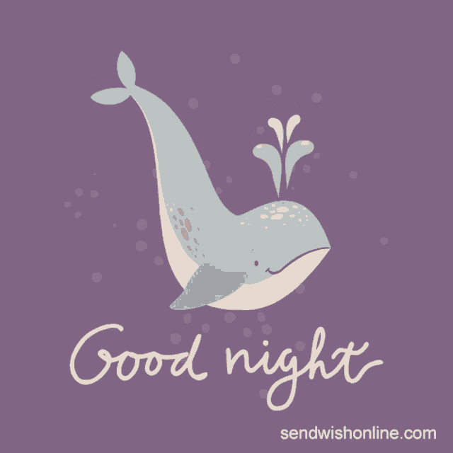 Good Night Night Love GIF - Good Night Night Love Night Whale GIFs