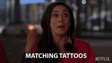 Matching Tattoos Aimee Garcia GIF - Matching Tattoos Aimee Garcia Ella Lopez GIFs