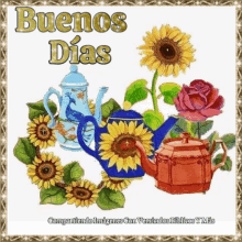 Buenos Dias Good Morning GIF - Buenos Dias Good Morning Sunflowers GIFs