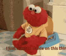 Elmo I Just Want To Dance On This Thing GIF - Elmo I Just Want To Dance On This Thing Toilet GIFs