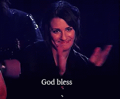 God Bless GIF - Glee Lea Michele Rachel Berry GIFs