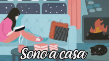 im at home stay at home read rest sofa im at home stay at home read rest sofa