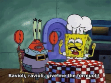spongebob ravioli