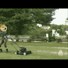 doge mowing