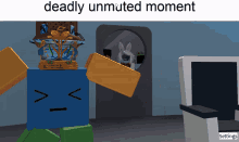 Deadly Unmuted Moment Roblox GIF - Deadly Unmuted Moment Roblox Moves GIFs