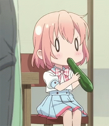 anime eating apple gif