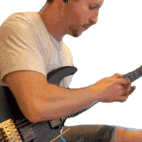 Tapping Cole Rolland Sticker - Tapping Cole Rolland Playing Electric Guitar Stickers