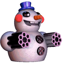 fnaf bouncer evil snowman armed guns
