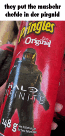 Master Chief They Put The Master Chief In The Pringles GIF - Master Chief They Put The Master Chief In The Pringles They Put GIFs