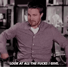 Stephen Amell All The Fuck I Give GIF - Stephen Amell All The Fuck I Give Go Away GIFs