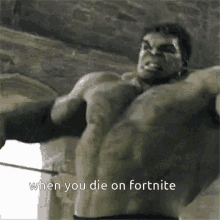 When You Die On Fortnite Hulk GIF - When You Die On Fortnite Hulk Scream GIFs