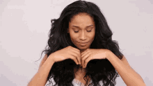 Showing Off Gorgeous Hairstyle GIF - Renee Bhagwandeen Hair Flip Showing Off Curls GIFs