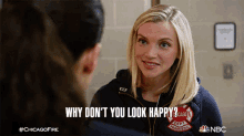 Why Dont You Look Happy Sylvie Brett GIF - Why Dont You Look Happy Sylvie Brett Chicago Fire GIFs