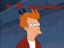 Fry No Lo Recuerda Así GIF - Futurama Thinking Squinting GIFs