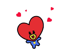 bt21 hearts in love tata