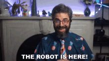 The Robot Is Here Daniel Shiffman GIF - The Robot Is Here Daniel Shiffman The Coding Train GIFs