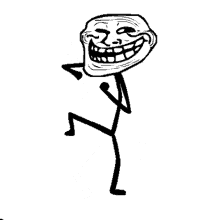 troll face swag walking funny face smile