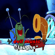 spongebob plankton evil music laughs evil laugh