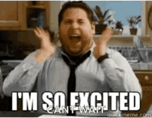 Im So Excited Jonah Hill GIF - Im So Excited Jonah Hill Shouts GIFs