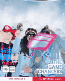 Waiving Flag Youth Olympic Games GIF - Waiving Flag Youth Olympic Games Squad GIFs