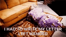 i had to write my letter left handed laugh funny rolling