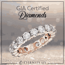 Gia Diamond Eternity Rings Eternityus GIF - Gia Diamond Eternity Rings Eternityus GIFs