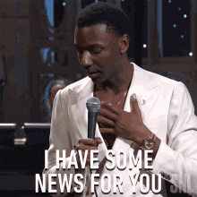 I Have Some News For You Jerrod Carmichael GIF - I Have Some News For You Jerrod Carmichael Saturday Night Live GIFs