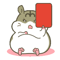 Redcard Hamster Sticker - Redcard Hamster Cute Stickers