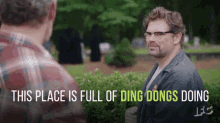 Ding Dongs Everywhere GIF - Stan Against Evil This Place Is Full Of Ding Dongs Doing All Kinds Of Bologna Ding Dongs GIFs