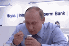 Putin Eating GIF - Putin Eating Yogurt GIFs