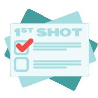 First Shot Plan Your Vaccine Sticker - First Shot Plan Your Vaccine Vaccination Stickers