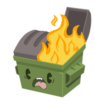 Dumpster Fire Spray Valorant Sticker - Dumpster Fire Spray Valorant Im On Fire Stickers