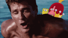 David Hasselhoff David Hasselhoff Spongebob GIF - David Hasselhoff David Hasselhoff Spongebob Who Said Anything About Floating GIFs