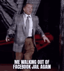 Walking Out Of Facebook Jail GIF - Walking Out Of Facebook Jail GIFs